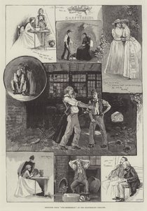 シャフツベリーシアターでのミドルマンのスケッチ 作： Henry Charles Seppings Wright